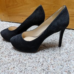 Nine West black suede stilletos